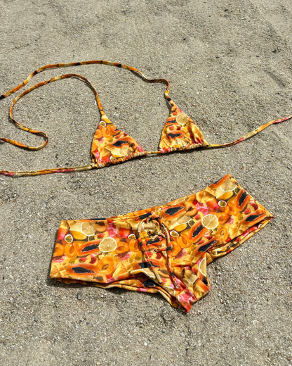 Triangle Swim Top Papaya