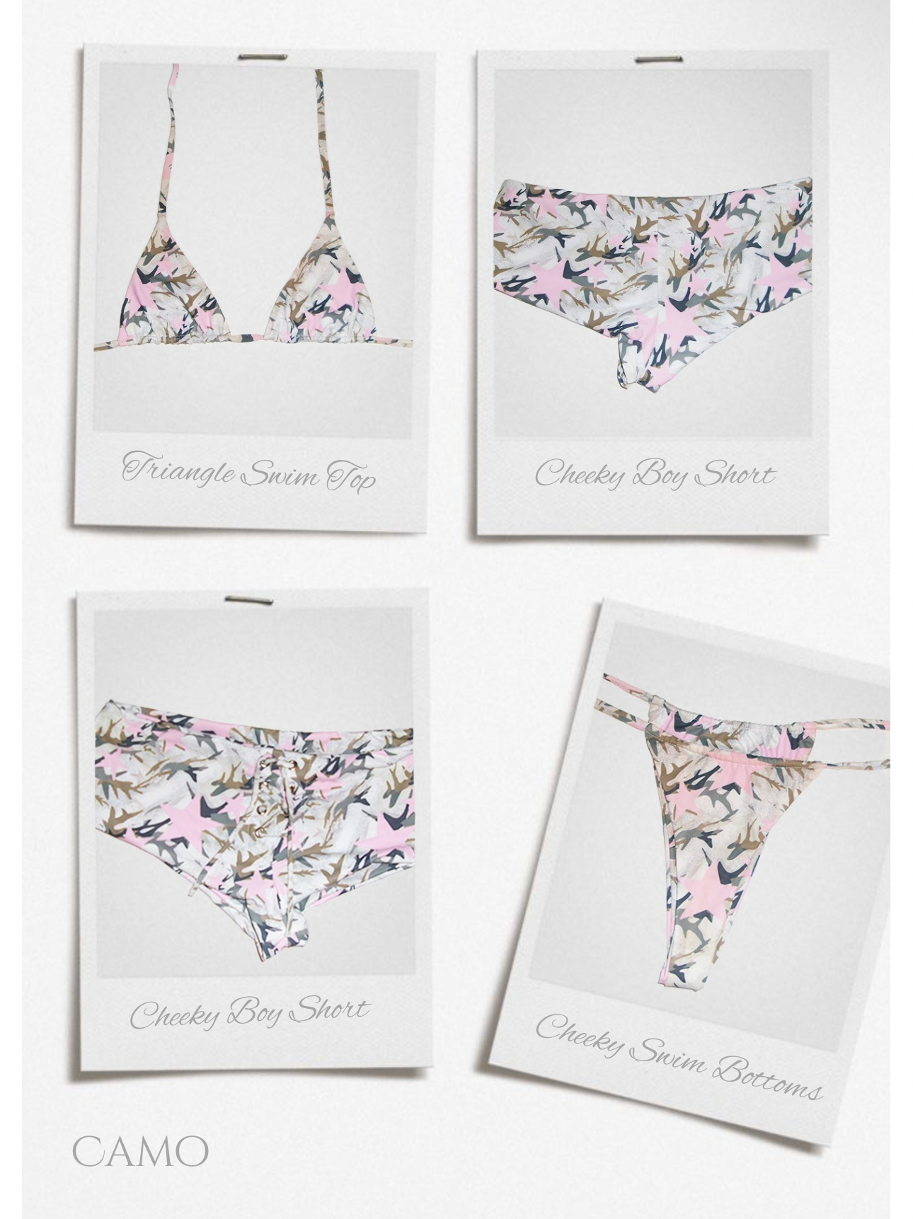 Triangle Swim Top Camo