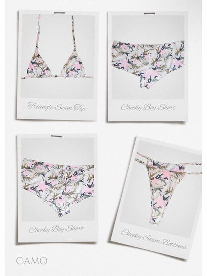 Triangle Swim Top Camo