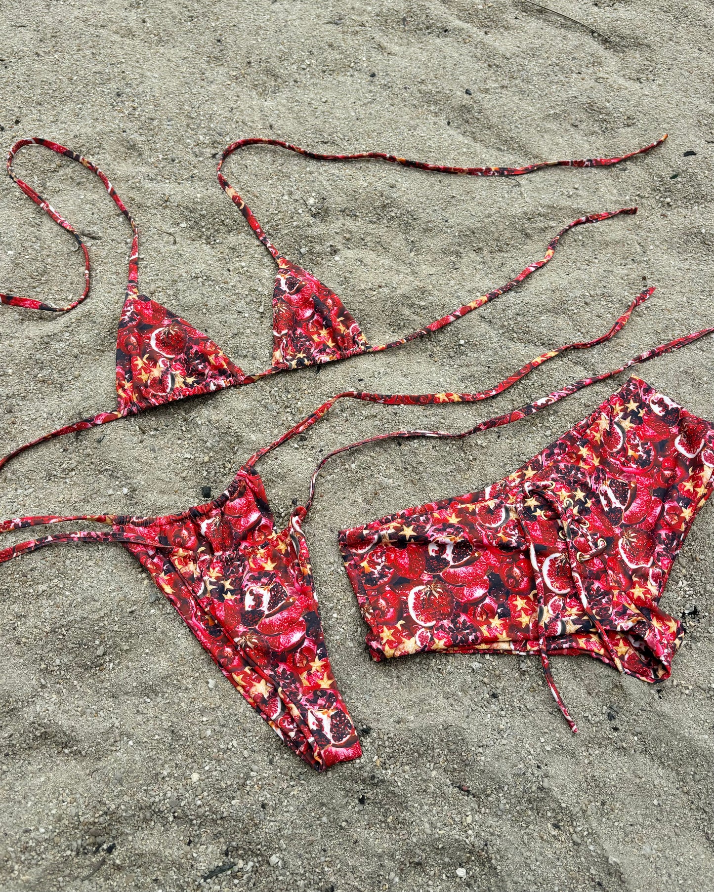 Triangle Swim Top Pomegranate
