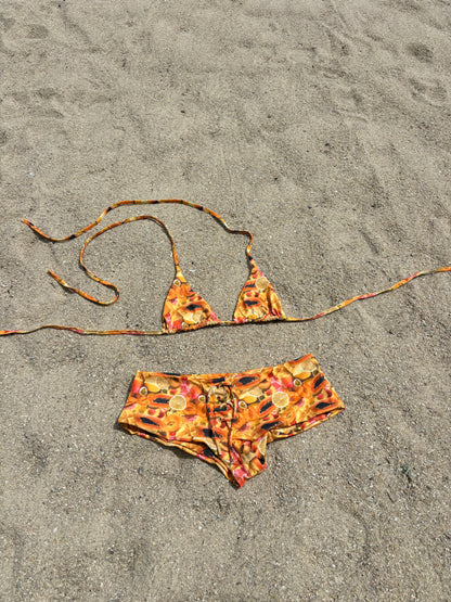 Triangle Swim Top Papaya