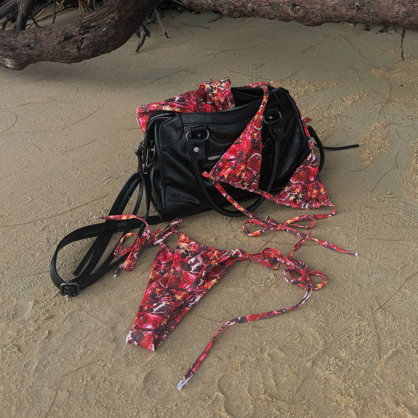 Triangle Swim Top Pomegranate